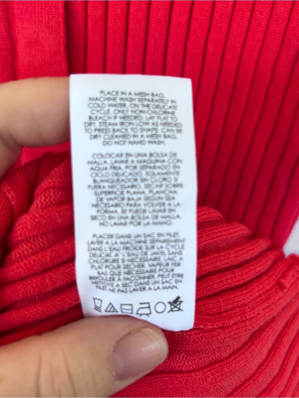 CAbi Raspberry Red Ribbed Button-Up Sweater with Flared Sleeves Size Small - Picture 7 of 8